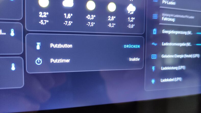 Raspberry Display Putzfunktion