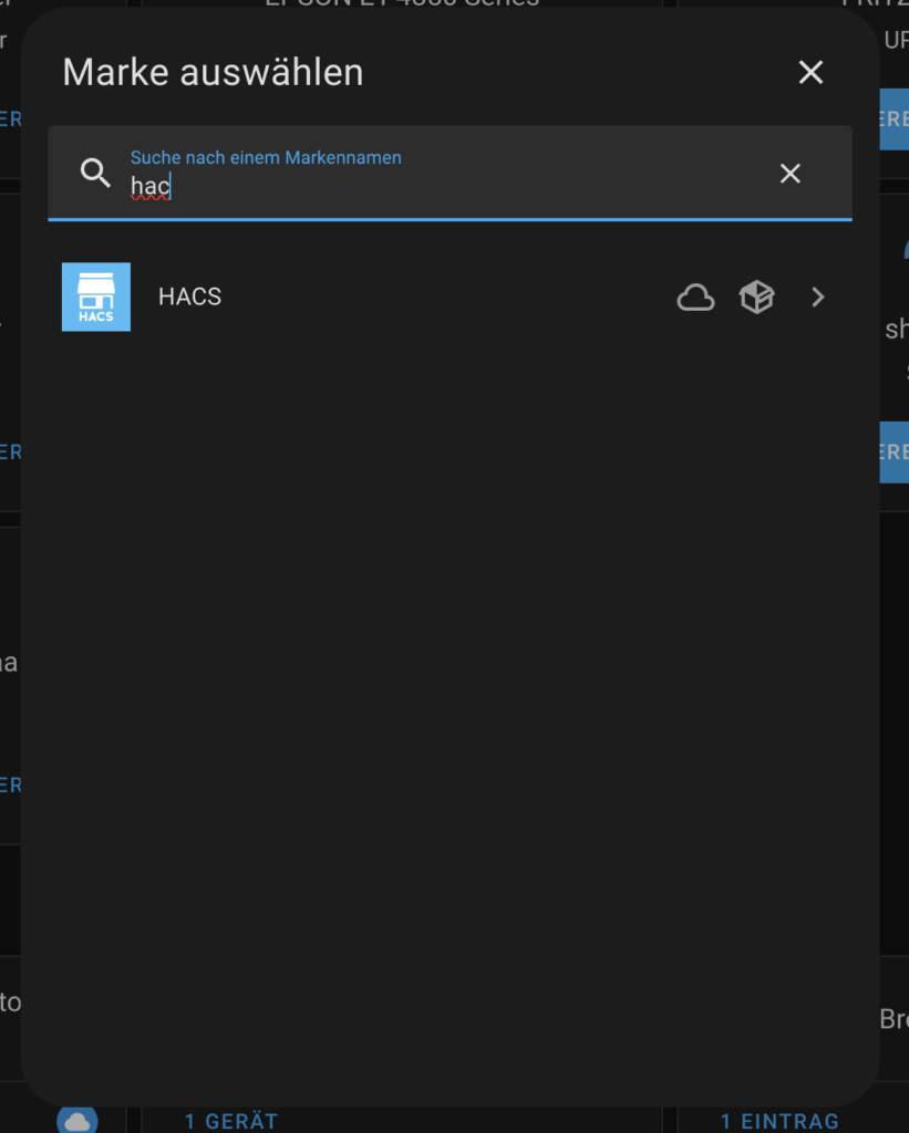 Hinzufügen von HACS