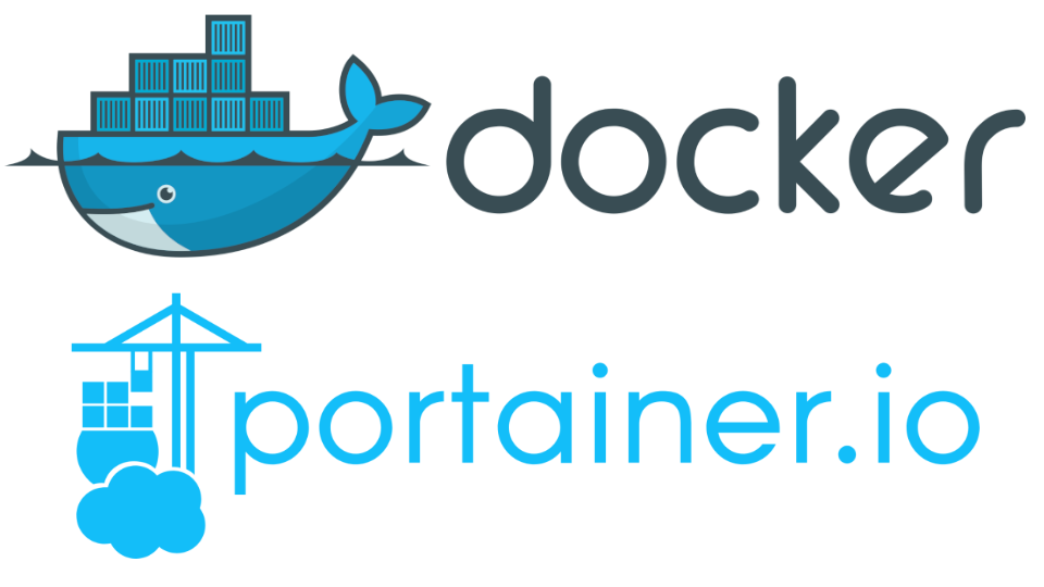 Logo von Portainer und Docker